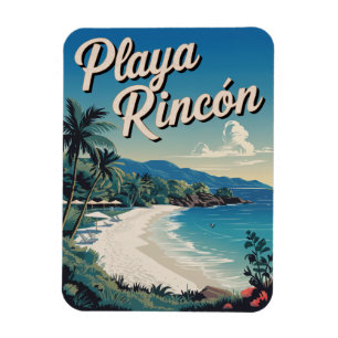 Playa Rincón Dominican Republic Vintage  Magnet