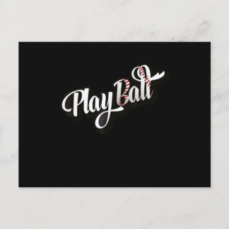 Playball Baseball And Softball Postcard