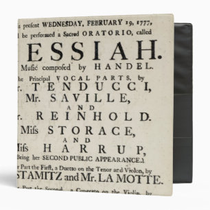 Playbill advertising a performance binder