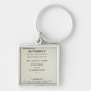 Playbill for Madame Butterfly by Giacomo Keychain