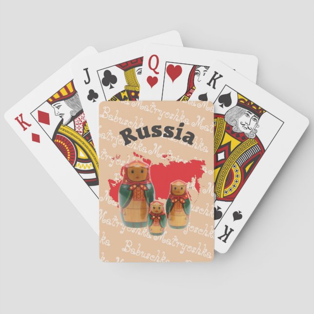 Playcards Babuschka Matrjoschka Matryoshka Playing Cards (Back)