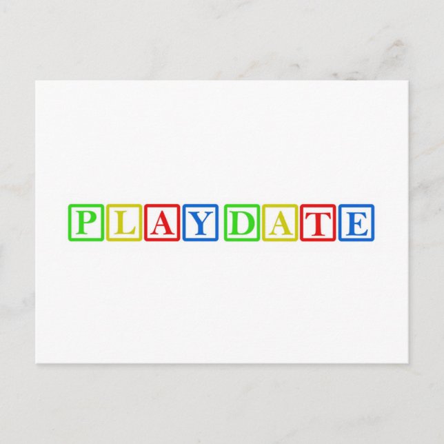Playdate Block Party Invitation Postcard (Front)