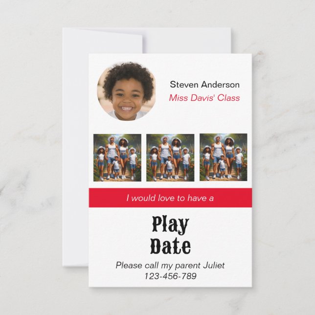 Playdate Invitation Card (Front)