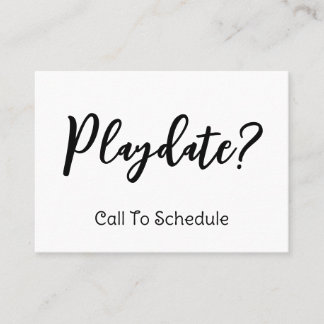 Playdate Mommy Calling Card