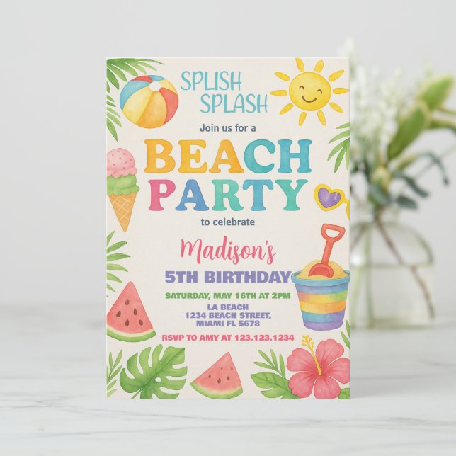 Playday Party Anniversaire Invitation & Décor (Debout devant)