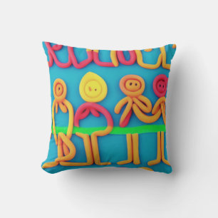 Playdough Collection Throw Pillow