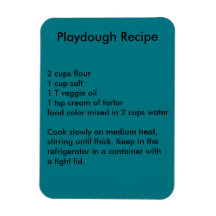 Playdough Recipe Magnet
