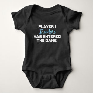 Player 1 Has Entered with Newborn Name Introductio Baby Bodysuit