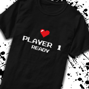 Player 1 Ready New Mom Dad Baby Announcement T-Shirt