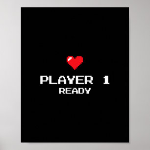 Player 1 Ready - Retro Gaming - New Dad Poster