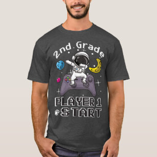 PLAYER 1 START BACK TO SCHOOL 2ND GRADE ASTRONAUT T-Shirt