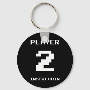 Player 2 gamer design keychain