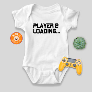 Player 2 Loading Gamer Mom Pregnancy Announcement Baby Bodysuit