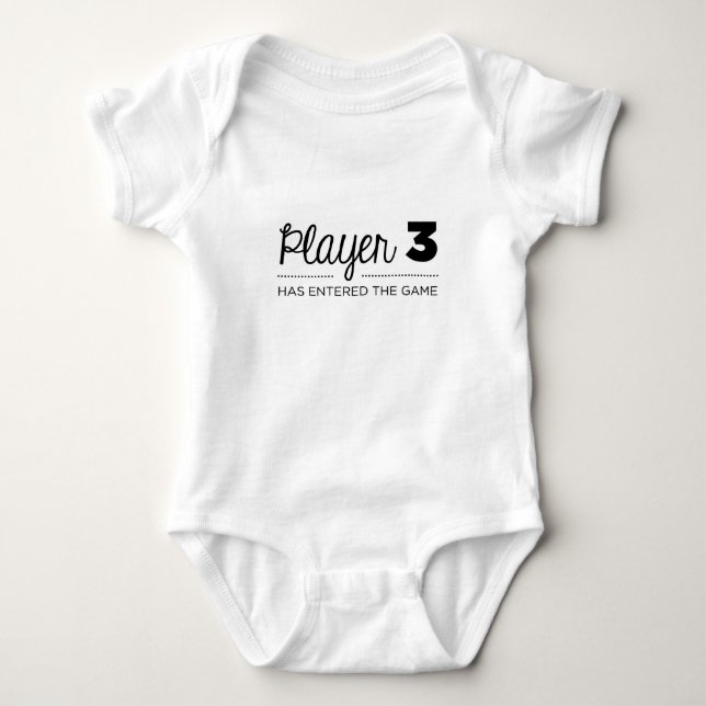 Player 3 baby bodysuit (Front)