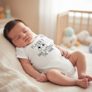 Player 3 Has Entered The Game Easy Change Number Baby Bodysuit