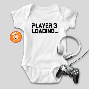 Player 3 Loading Gamer Mom Pregnancy Announcement Baby Bodysuit