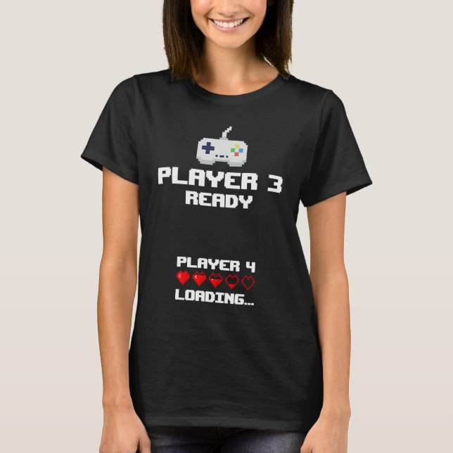 Player 3 Player 4 Loading  Gamming New Baby T-Shirt (Front)