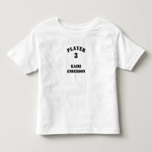 Player 3 with Namen and Number (in black) Toddler T-shirt