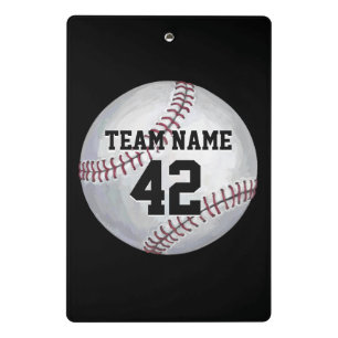 Player and Number Baseball Mini Clipboard