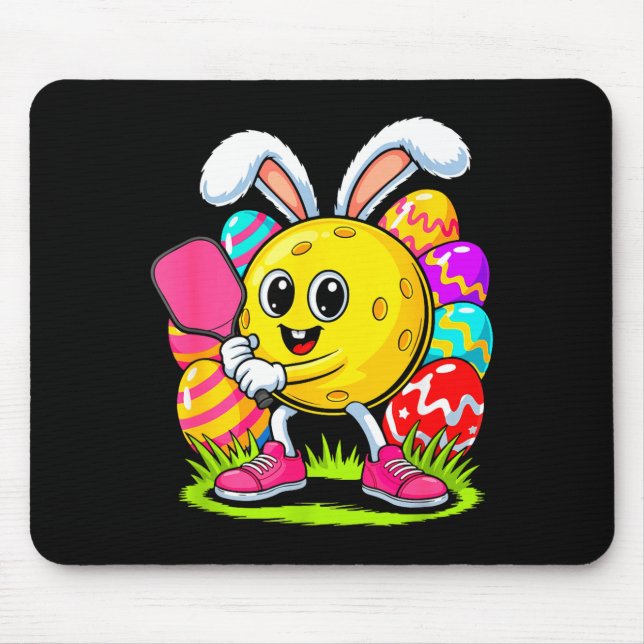 Player easter bunny colorful chocolate eggs mouse pad (Front)