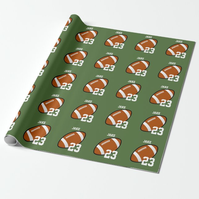 Player Football Wrapping Paper (Unrolled)