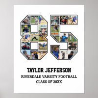 Player Number 85 Senior Sports Team Photo Collage