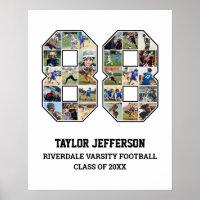 Player Number 88 Senior Sports Team Photo Collage