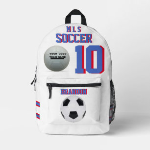 Player, number name team name soccer backpacks kid