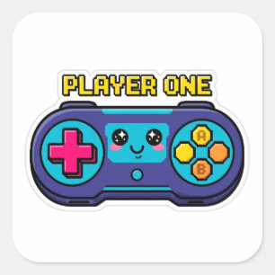 Player One Cute Retro Game Controller Sticker
