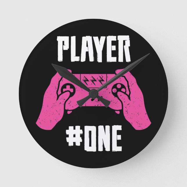 Player #One Gaming  Round Clock (Front)