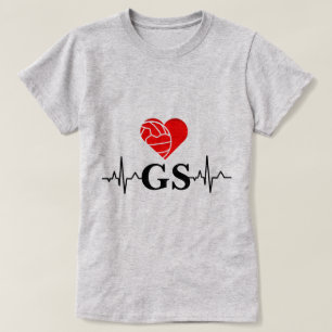 Player Position Heartbeat I Love Netball T-Shirt
