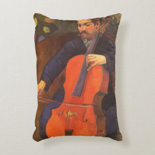 Player Schneklud Portrait by Paul Gauguin Accent Pillow