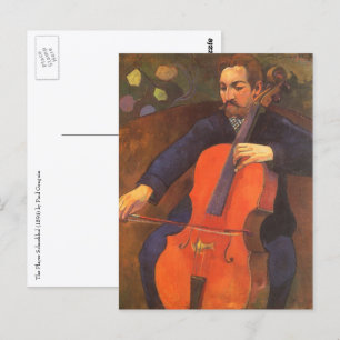 Player Schneklud Portrait by Paul Gauguin Postcard