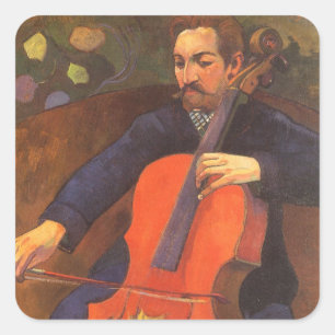Player Schneklud Portrait by Paul Gauguin Square Sticker