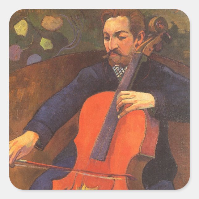 Player Schneklud Portrait by Paul Gauguin Square Sticker (Front)