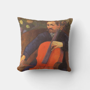 Player Schneklud Portrait by Paul Gauguin Throw Pillow