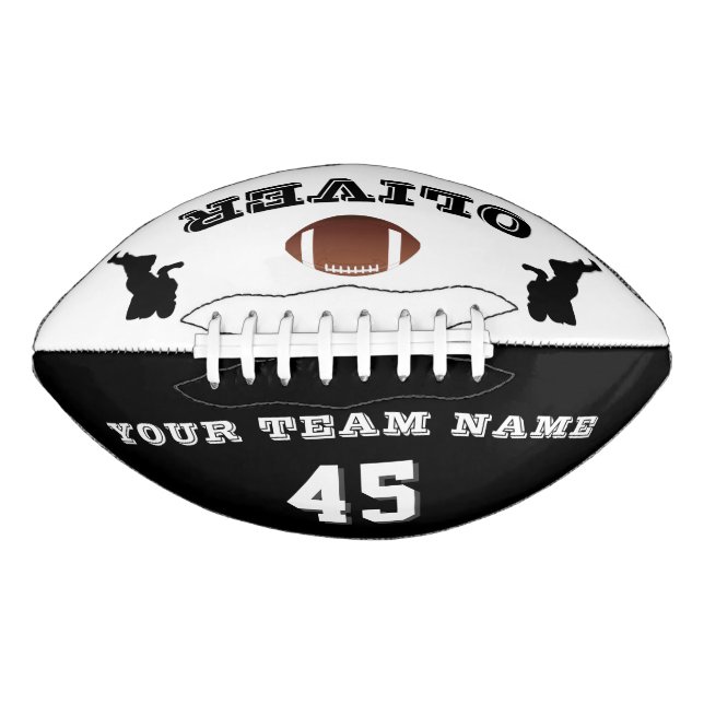 Player Silhouette Name Number Team Football (Front)