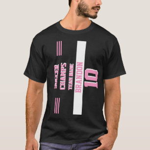 player sport soccer champs black pink personalized T-Shirt