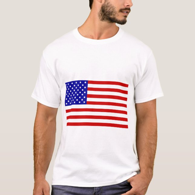 Playera con bandera de Estados Unidos T-Shirt (Front)