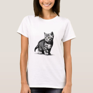 Playera Tiny Tiger - Whiskered Wonder Illustration T-Shirt