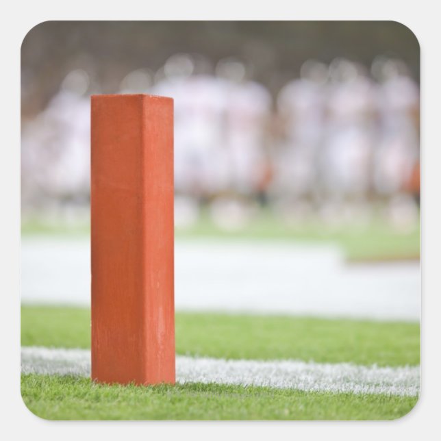 Players in background. square sticker (Front)