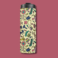 Playful 1980s Doodle Art Pattern