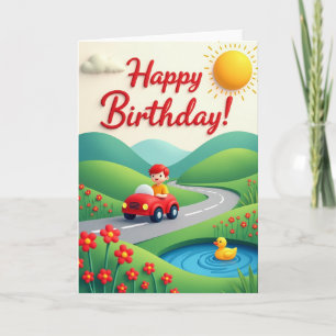 Playful 3D Birthday Card