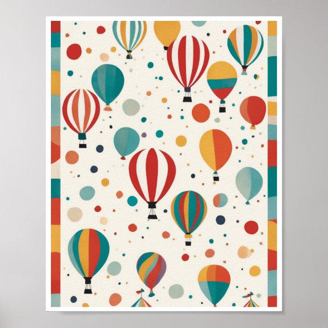 playful abstract art wall poster circus fun (Front)