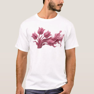 Playful ABSTRACT FLOWER Creative Print T-Shirt