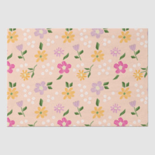 Playful Abstract Flowers Tissue Paper