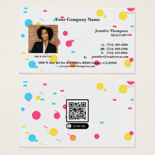 Playful Abstract Memphis Business Card