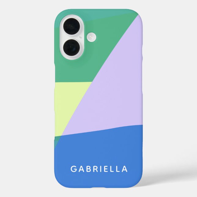 Playful Abstract Pastel Colour Block Personalized Case-Mate iPhone Case (Back)