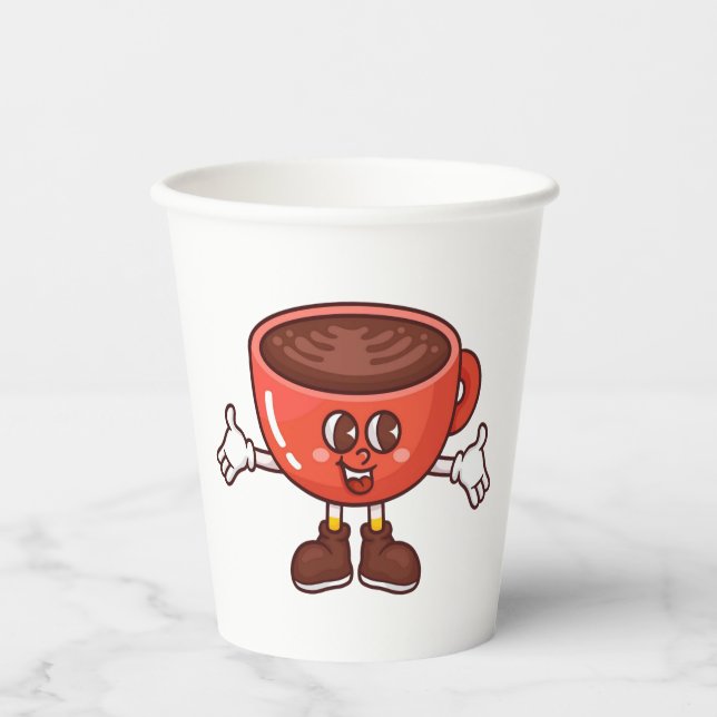 Playful and Funny Cartoon Coffee Cup (Front)