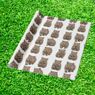 playful Australian Wombats Wrapping Paper